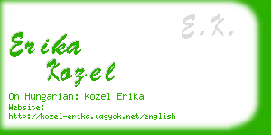 erika kozel business card